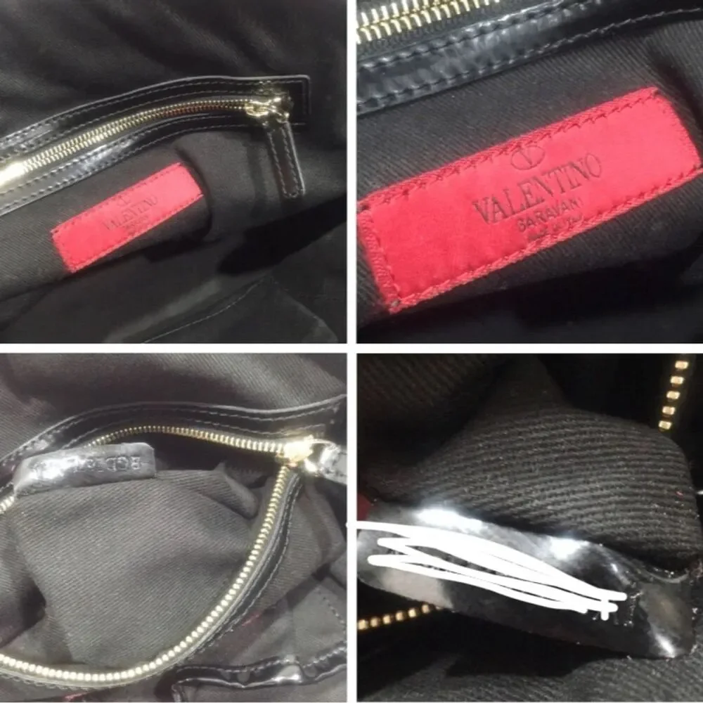 LAST MARKDOWN! Valentino Garavani Black Patent Leather Bow Satchel Bag